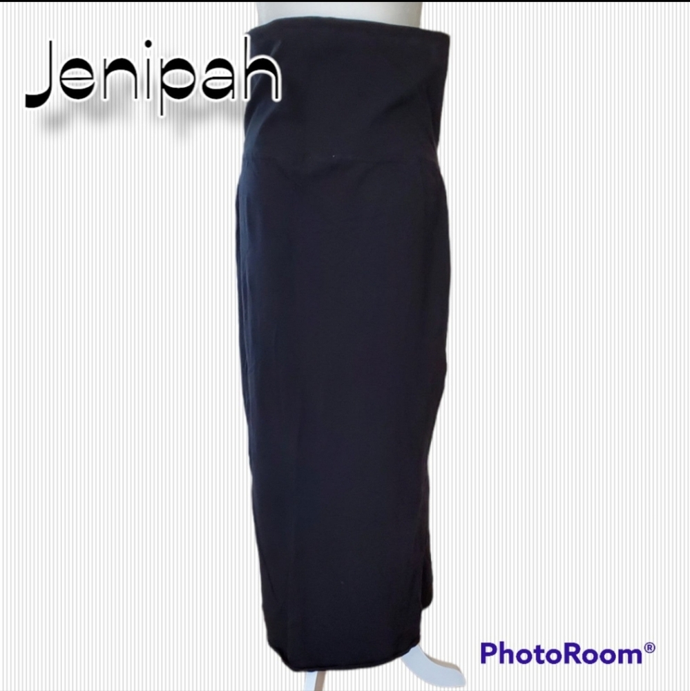 Old Navy Maternity Side Slit Long Black Skirt sz Med